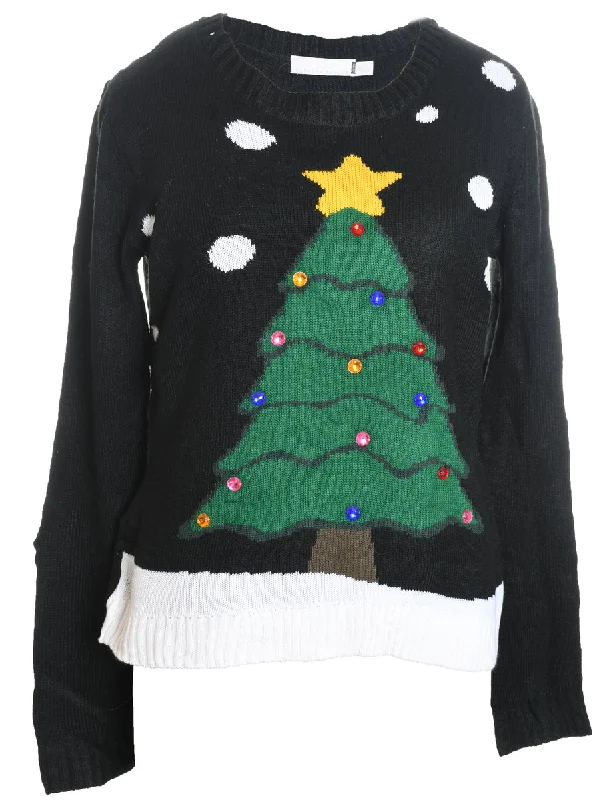 padded coatChristmas Tree Design Jumper - M