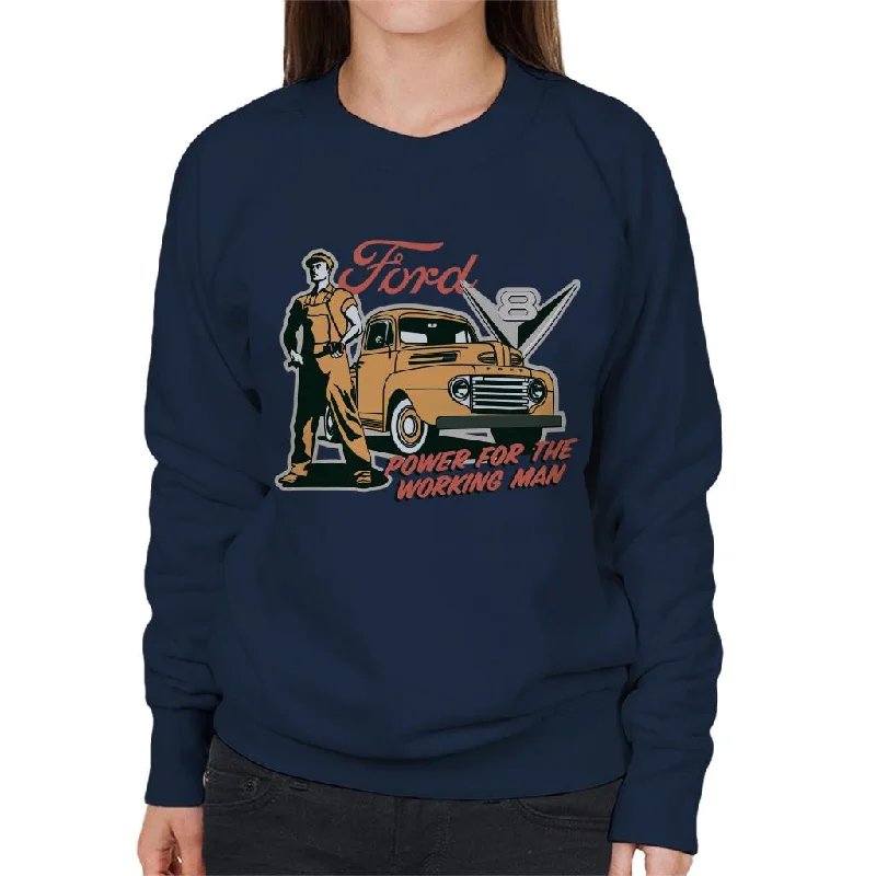 relaxed fit sports hoodieFord Power For The Working Man Women's Sweatshirt