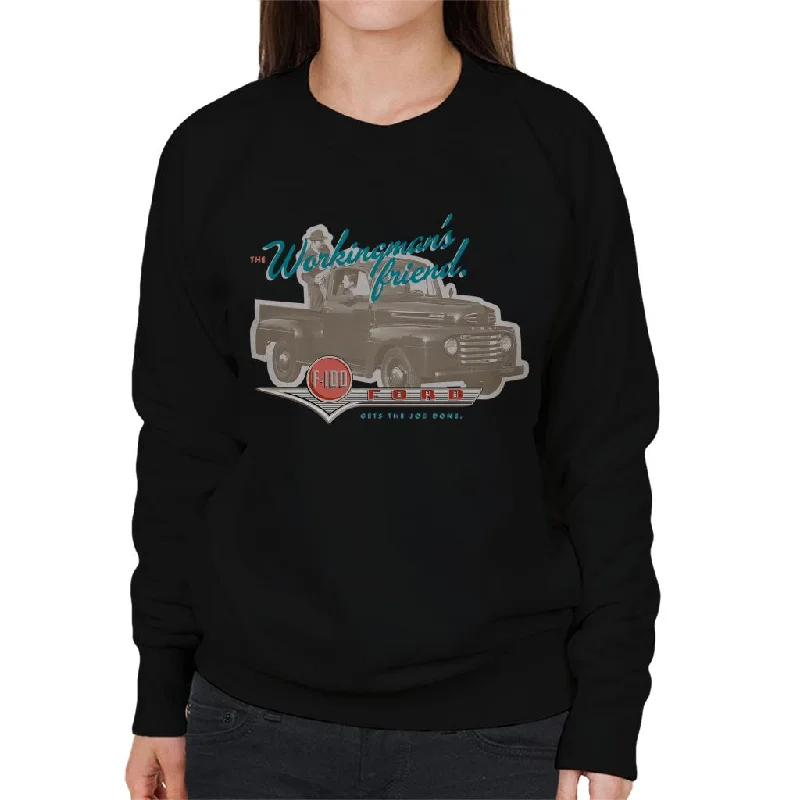 sleek gym hoodieFord F 100 The Workingmans Friend Women's Sweatshirt