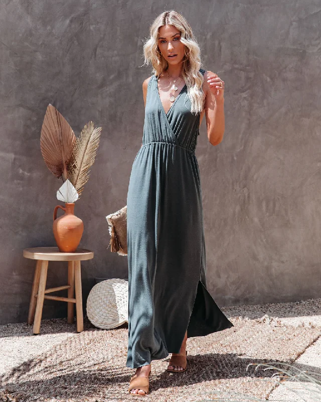 fitted dressChoose Wisely Knit Maxi Dress - Olive