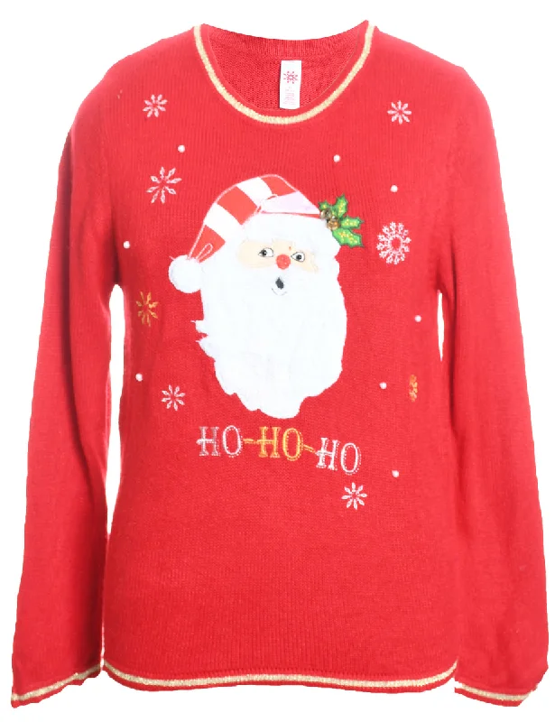 chic wool coatSanta Claus Christmas Jumper - M