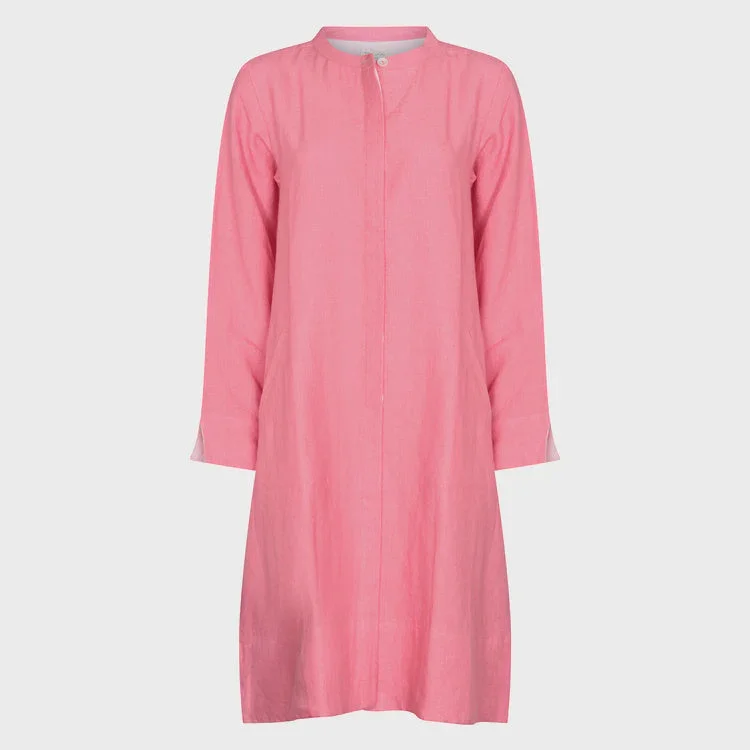 sleek dressNOLOGO Super mix raspberry linen coat dress