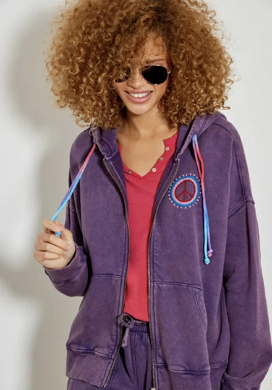 soft coatJacket Swe2416 Purple