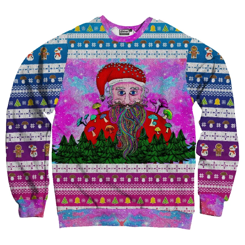 graphic gym sweatshirtPsychedelic Santa Unisex Sweatshirt