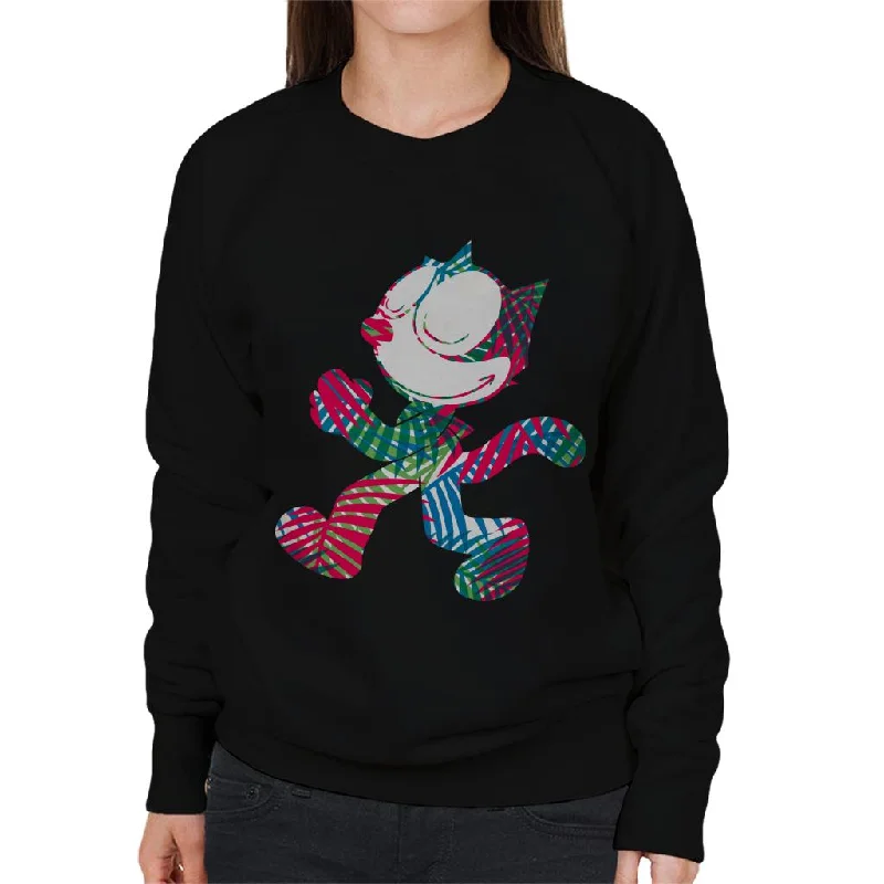 fitness lifestyle hoodieFelix The Cat Multi Coloured Leaves Women's Sweatshirt