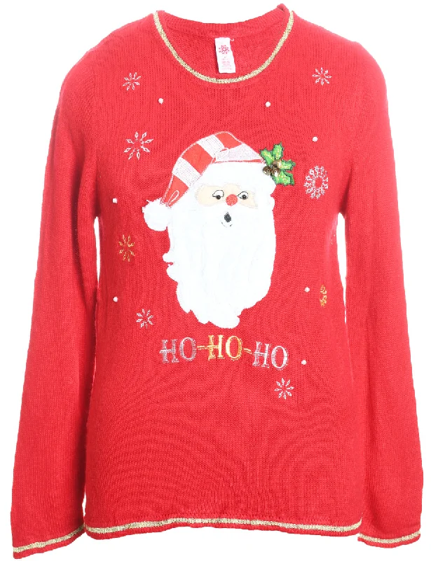 relaxed winter jacketSanta Claus Christmas Jumper - M