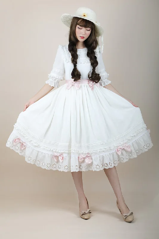 ashionable dressBeleganty ~ Doll's Wish~Pure White Long Lolita Dress