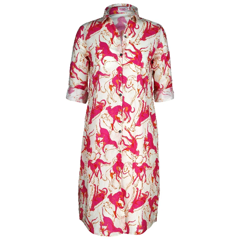 trendy mini dressJilly midi shirt dress pink greyhound