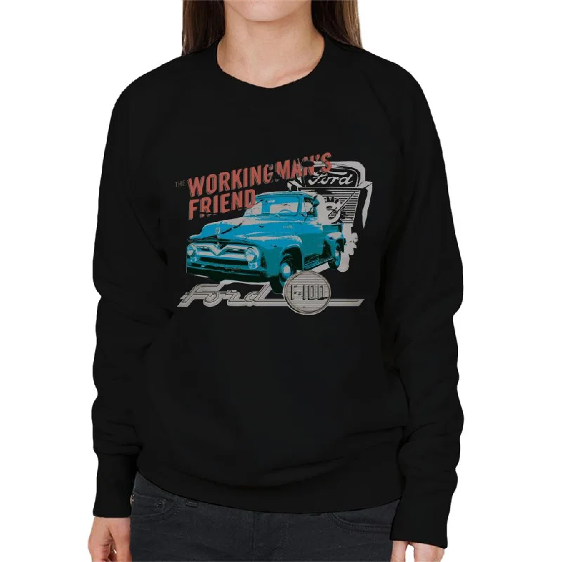 fitted workout hoodieFord The Workingmans Friend F 100 Women's Sweatshirt