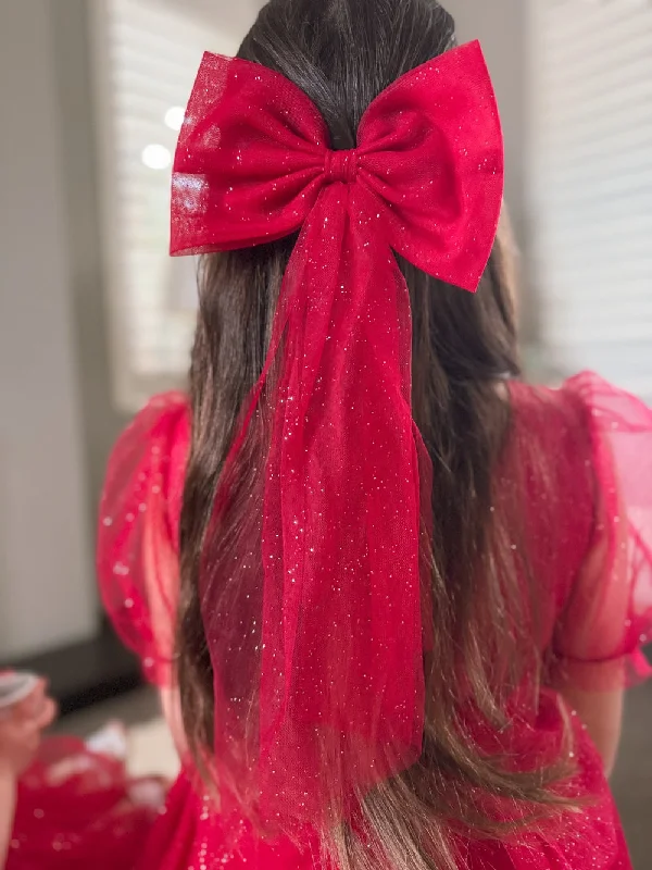 playful dressSparkle Red Christmas Bow