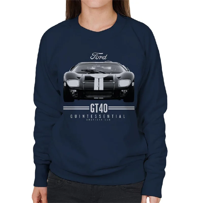 fitted workout hoodieFord GT 40 Quintessential American Car Women's Sweatshirt