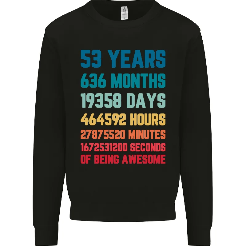 modern sports hoodie53rd Birthday 53 Year Old Men's Sweatshirt - Celebrate in Style!