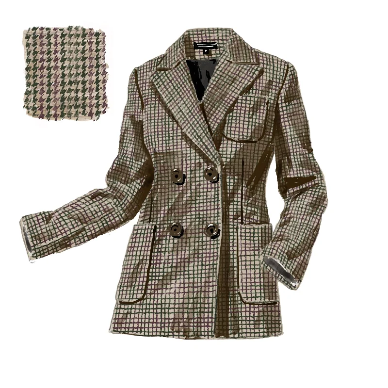 stylish lightweight coatThe Houndstooth Blazer