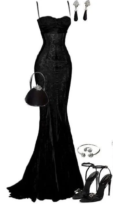 ashionable dressCharming Black Straps Mermaid Lace Long Party Dress Evening Gown, DP3416