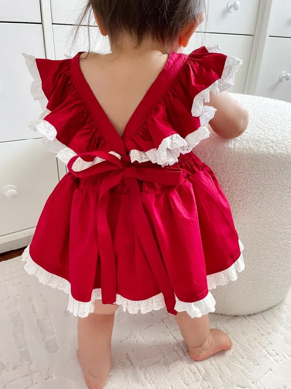 flowy maxi dressOlive Baby Girls Red Christmas Romper