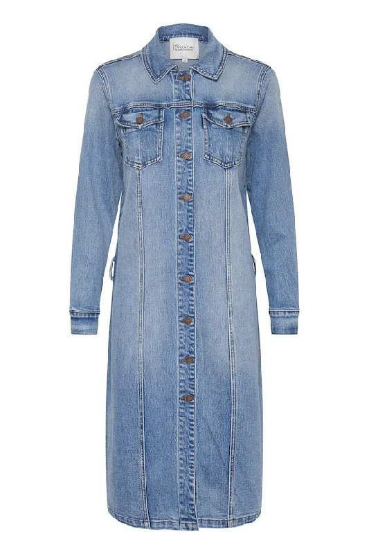 fitted bodycon dressEW Dango Lblu Reto Denim Shirt Dress