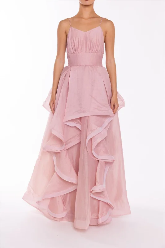 boho dressIla Dusty Rose Ruffle Maxi Dress