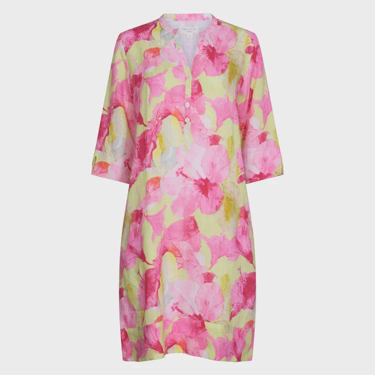 form-fitting dressNOLOGO Hibiscus hill classic  print tunic dress