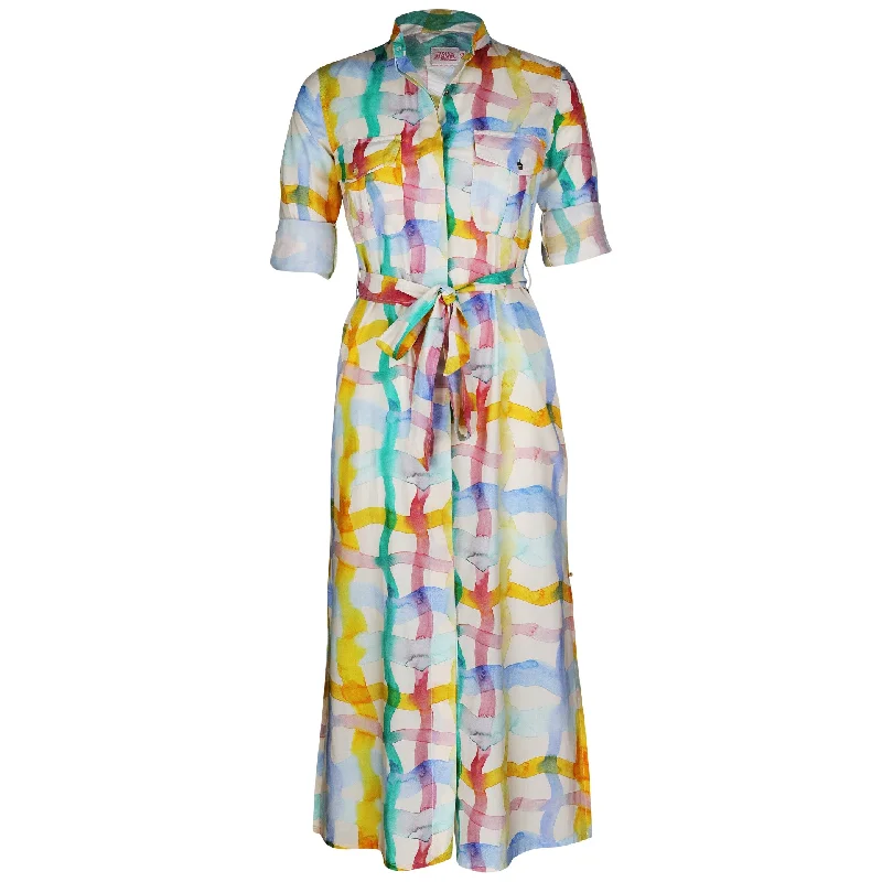 flowy maxi dressNellie Safari Maxi Dress Watercolour Check