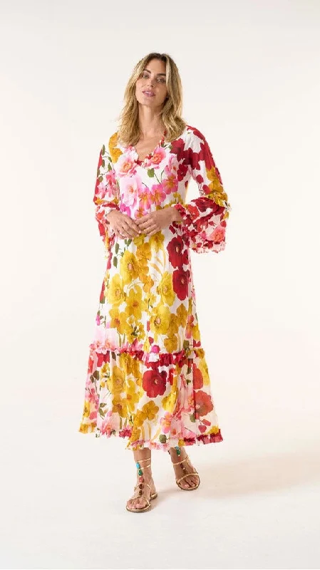 stylish dressFlamenca long indi yellow