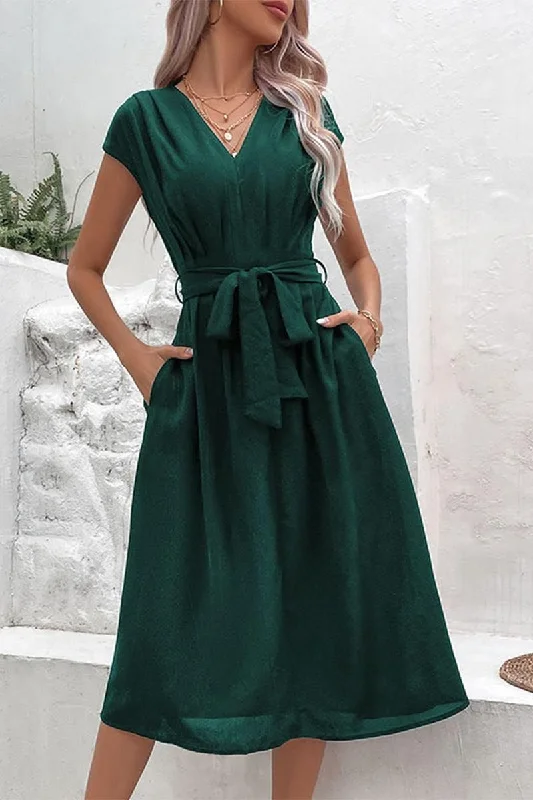 off-the-shoulder dressV NECK DRESS