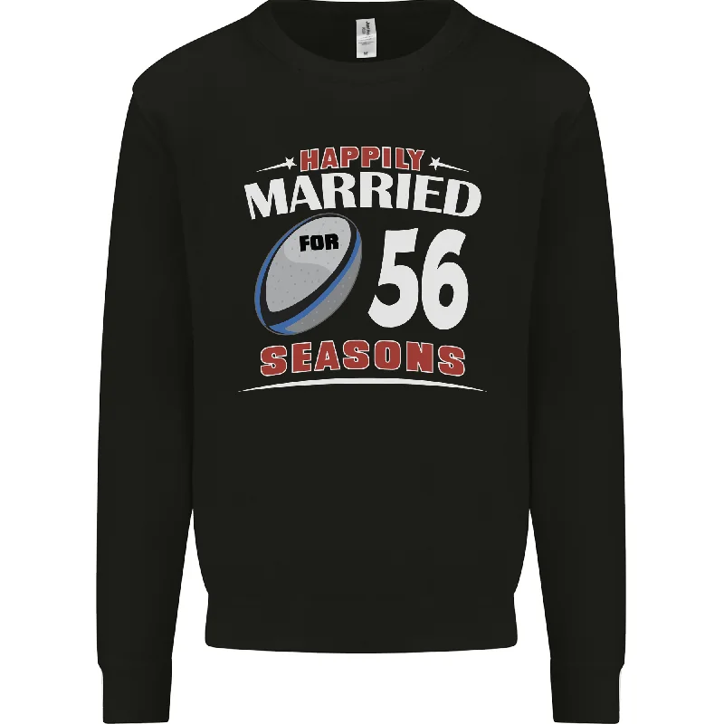 versatile gym hoodie56 Year Wedding Anniversary 56th Rugby Mens Sweatshirt Jumper