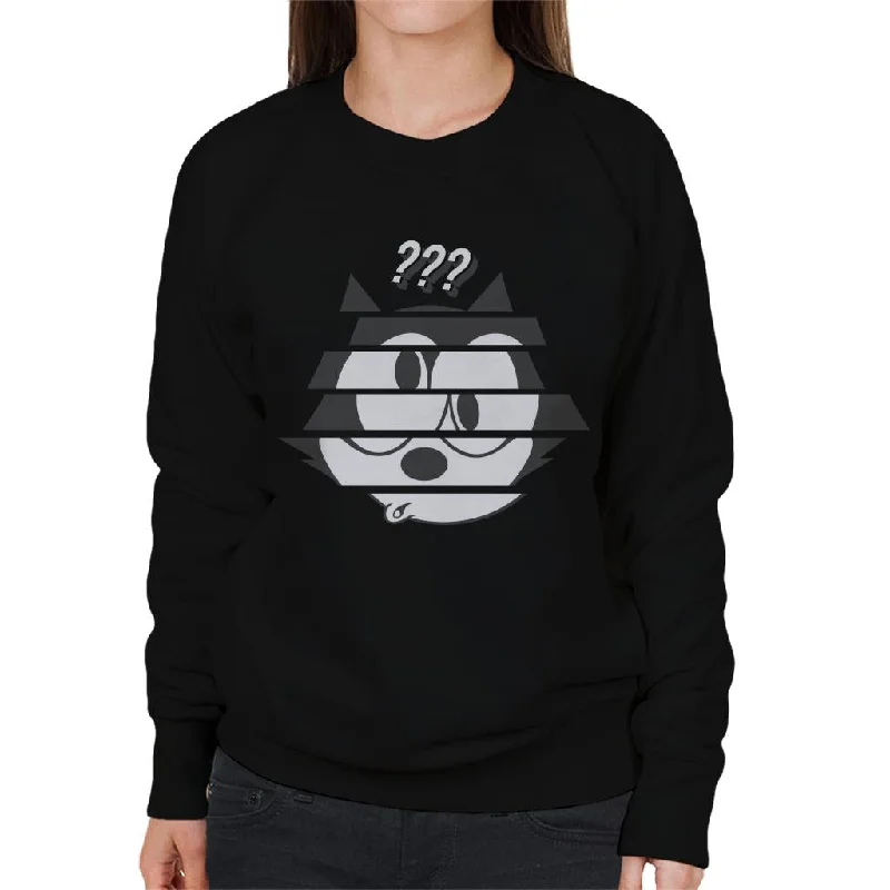 classic gym sweatshirtFelix The Cat Confused Face Women's Sweatshirt