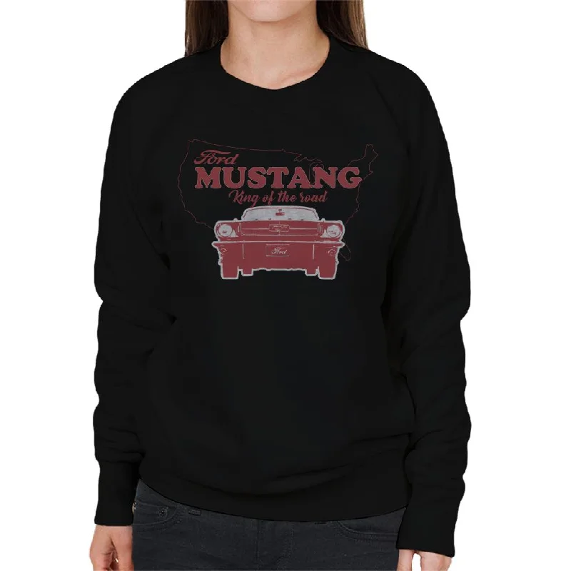 soft gym hoodieFord Mustang King Of The Road Michigan Map Women's Sweatshirt