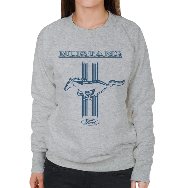 athletic casual sweatshirtFord Mustang Galloping Horse Logo Women's Sweatshirt