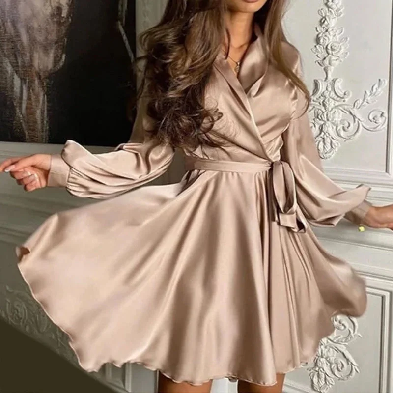 casual shift dressSpecial Event Satin Mini Dress