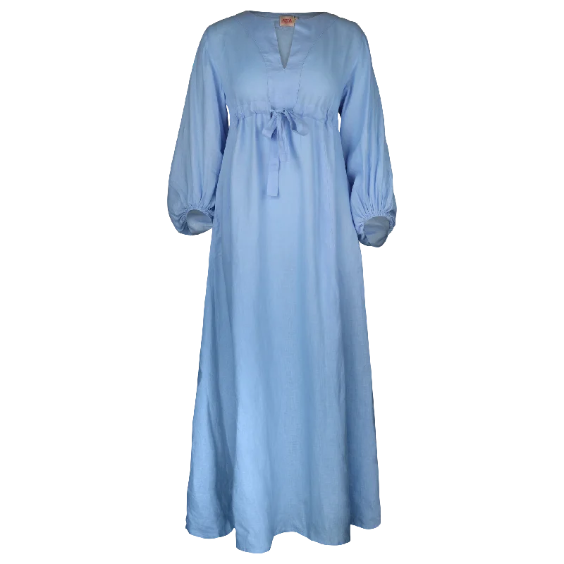 elegant maxi dressBetsy Fancy Slve Sky Blue Maxi  Dress