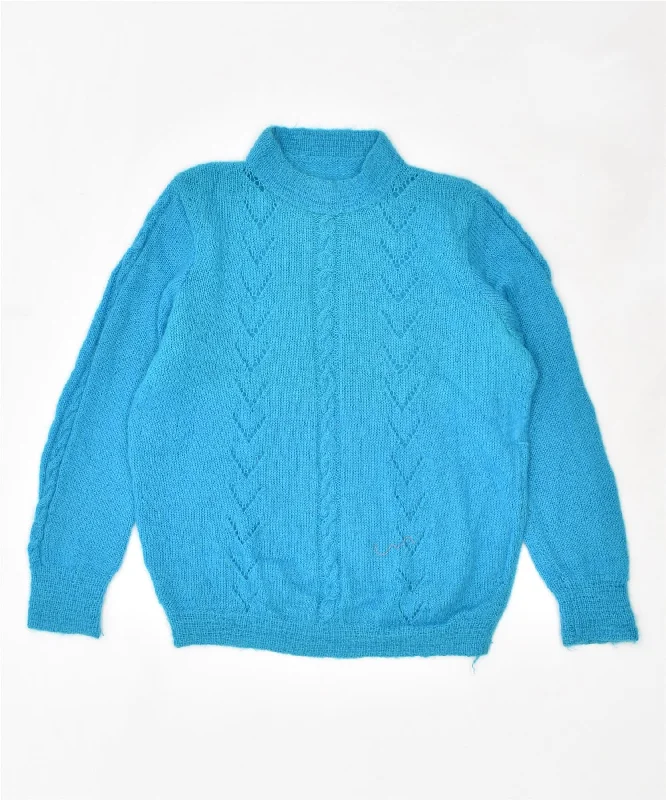 classic hoodieVINTAGE Womens Crew Neck Jumper Sweater UK 14 Medium Blue