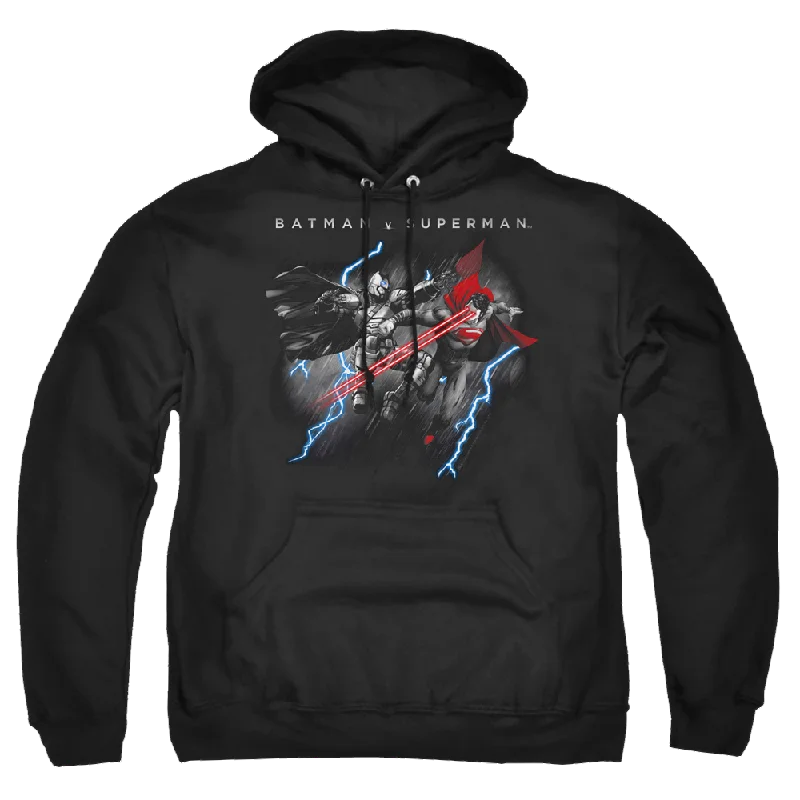 stylish pullover sweatshirtBatman v Superman Lightning Fight - Pullover Hoodie