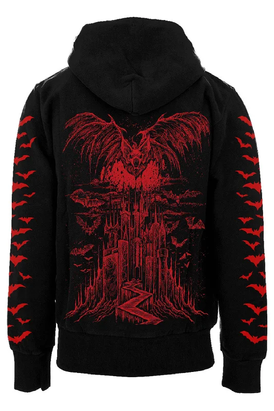 classic jacketVampire Castle Hoodie w/ Bat Sleeves [BLOOD RED]