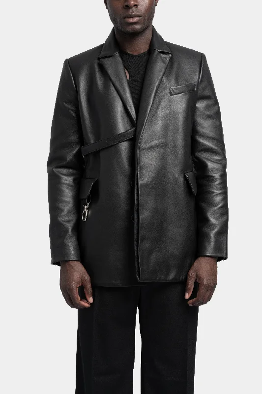 cozy fleece coatInstructor leather blazer