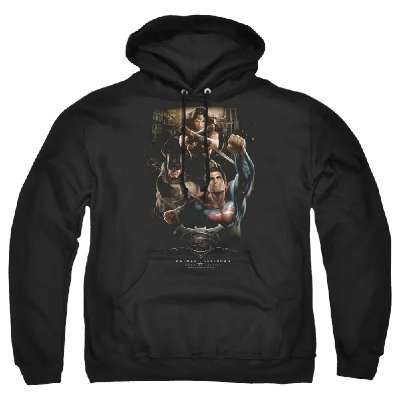 stylish hoodieBatman v Superman Three In Action - Pullover Hoodie