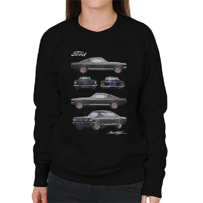 functional sports hoodieFord Mustang Multi View Women's Sweatshirt