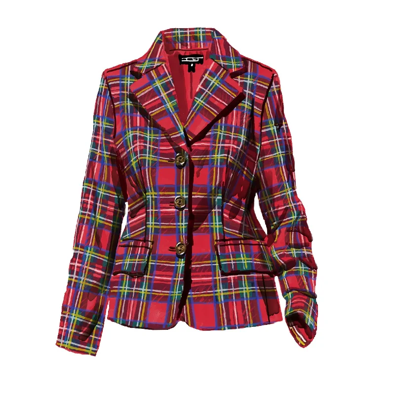 sleek and warm coatBritish Tartan Blazer