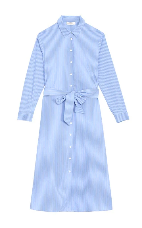 casual knit dressReem Stripe Blu Dress