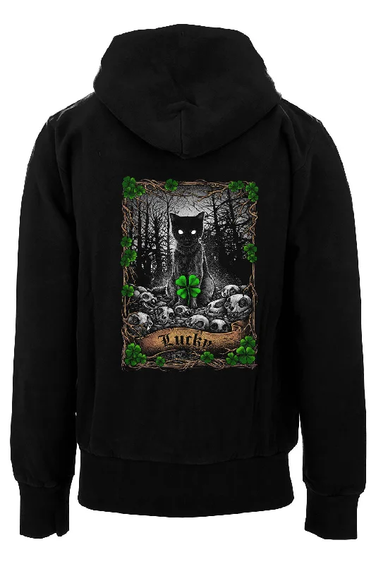 slim fit coatLucky Cat Tarot Hoodie [Zipper or Pullover]