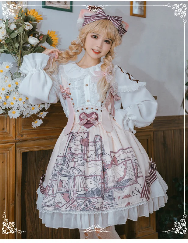 bohemian dressEieyomi~Photo Frame Girl~Kawaii Lolita SK and Blouse