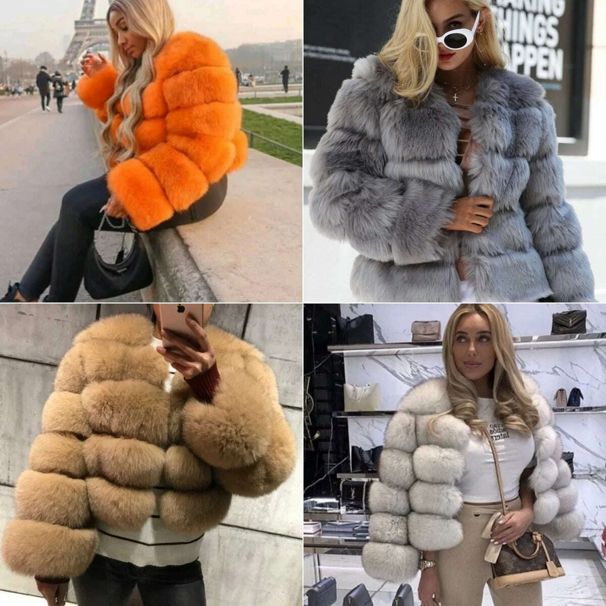 stylish lightweight coatWomen Faux Fur Coat Autumn Winter High Quality Fluffy Short Coat Faux Fur Jacket Ladies furry Fashion Tops