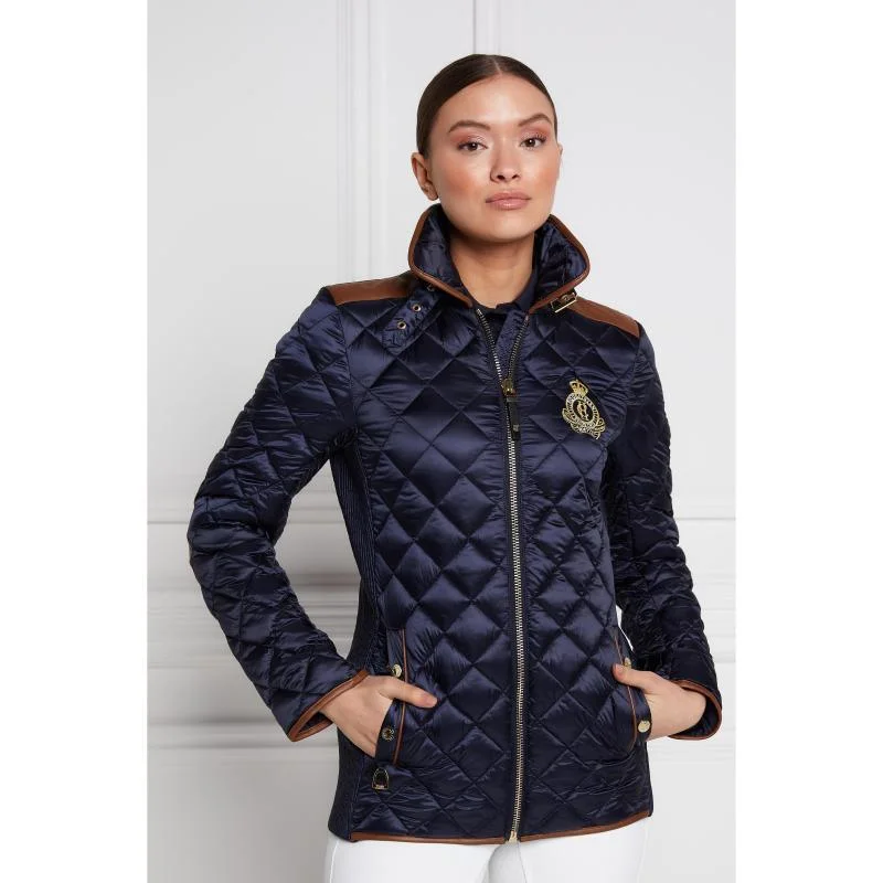 outdoor adventure coatHolland Cooper Studland Diamond Quilt Ladies Jacket - Ink Navy