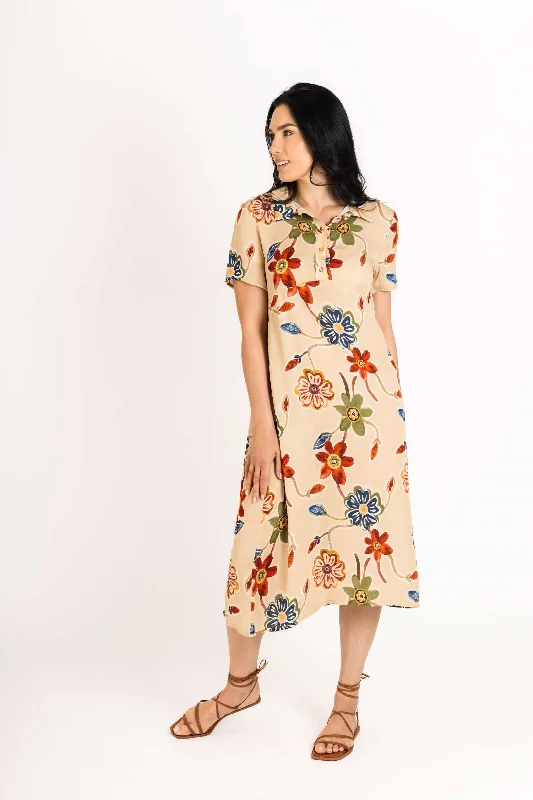 t-shirt dressPatricia  Floral Dress Stone