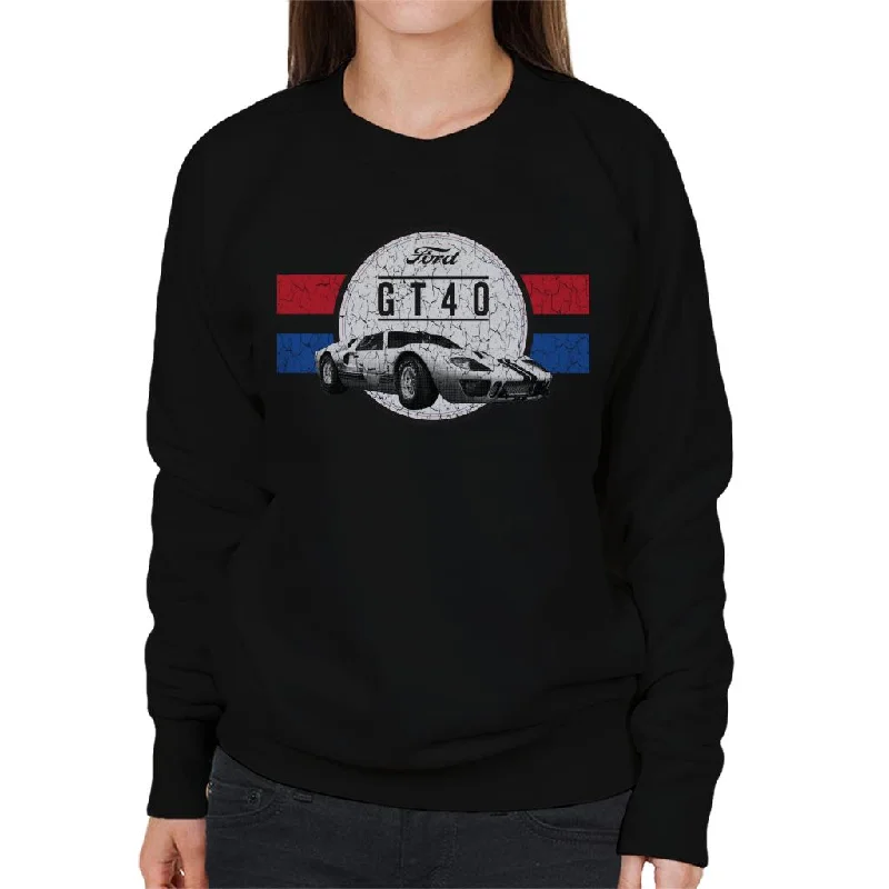 cool activewear hoodieFord GT 40 Cracked Aesthetic Women's Sweatshirt