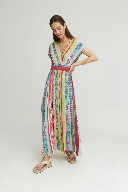 wool dressAM Basil Multi Maxi Dress 560338