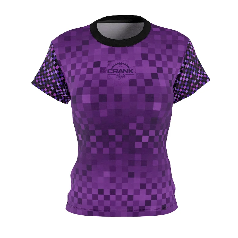 high-quality athletic sweatshirtWomen’s Purple Multi Checker MTB Jersey