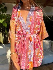 off-the-shoulder dressOctavia short kimono