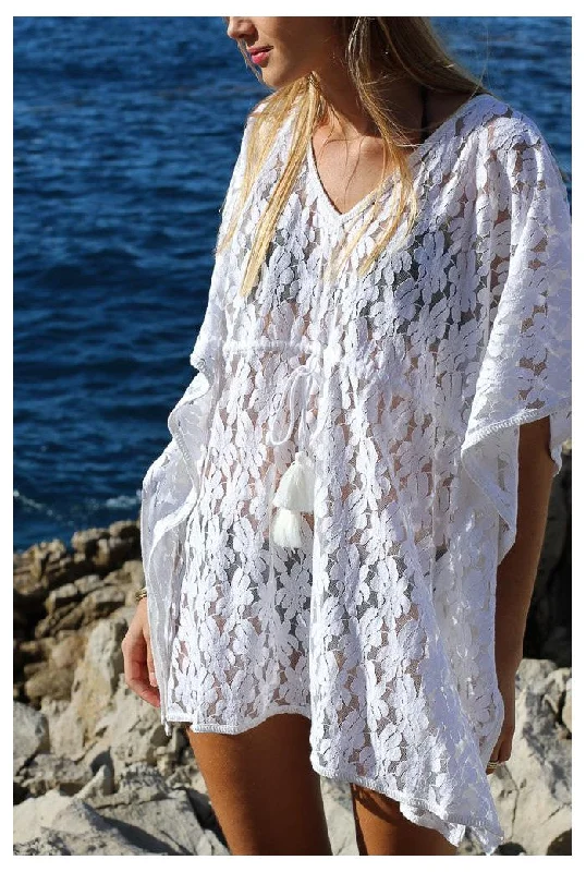 casual knit dressParma white poncho