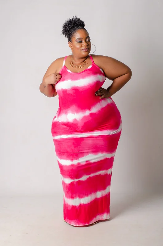 trendy mini dressDip in Maxi Dress - Pink